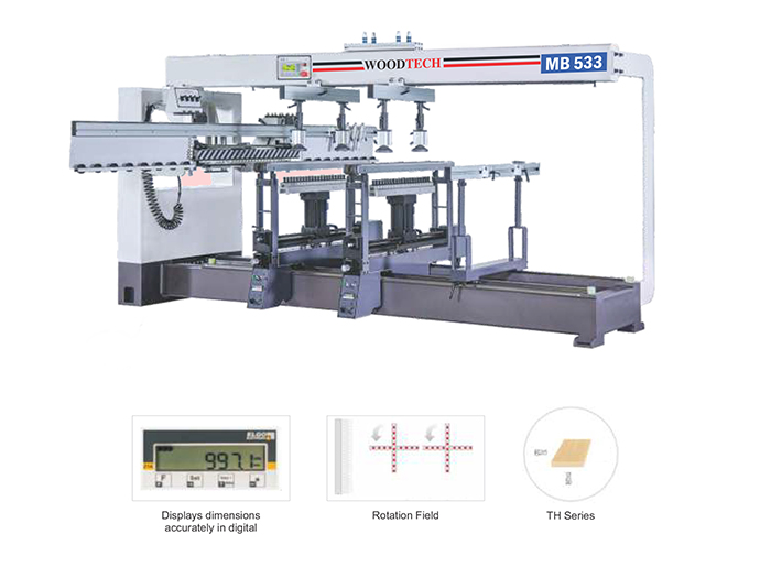 Three Head Boring Machine